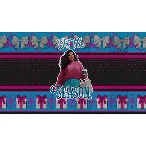 PSD-243 Ugly Christmas Sweater Football Photo Mascot Logo Custom All-Over Sublimation Photoshop Template