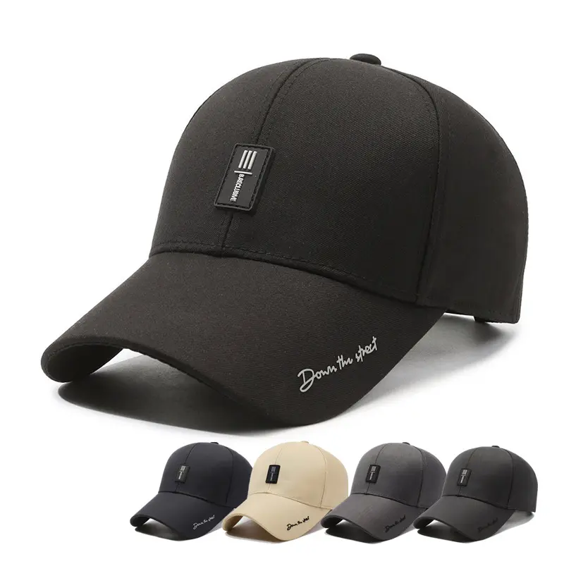 Men Letter Embroidered Baseball Cap Breathable Sun Visor Hat Middle Elderly Spring Autumn Outdoor Casual Sunshade Cap