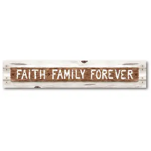 Courtside Market Faith Family Forever 6" x 24"Wooden Panel