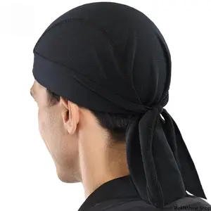 Mesh Breathable Durag Pirate Head Cover, Sweat Absorbent Skull Cap For Helmet Inner Wear, Lightweight Moisture Wicking Headwear for Cycling Outdoor Daily Sports Use