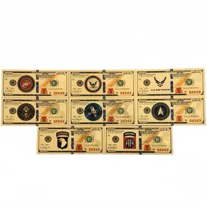 Collectible US Armed Forces Gold Foil Waterproof Novelty Prints