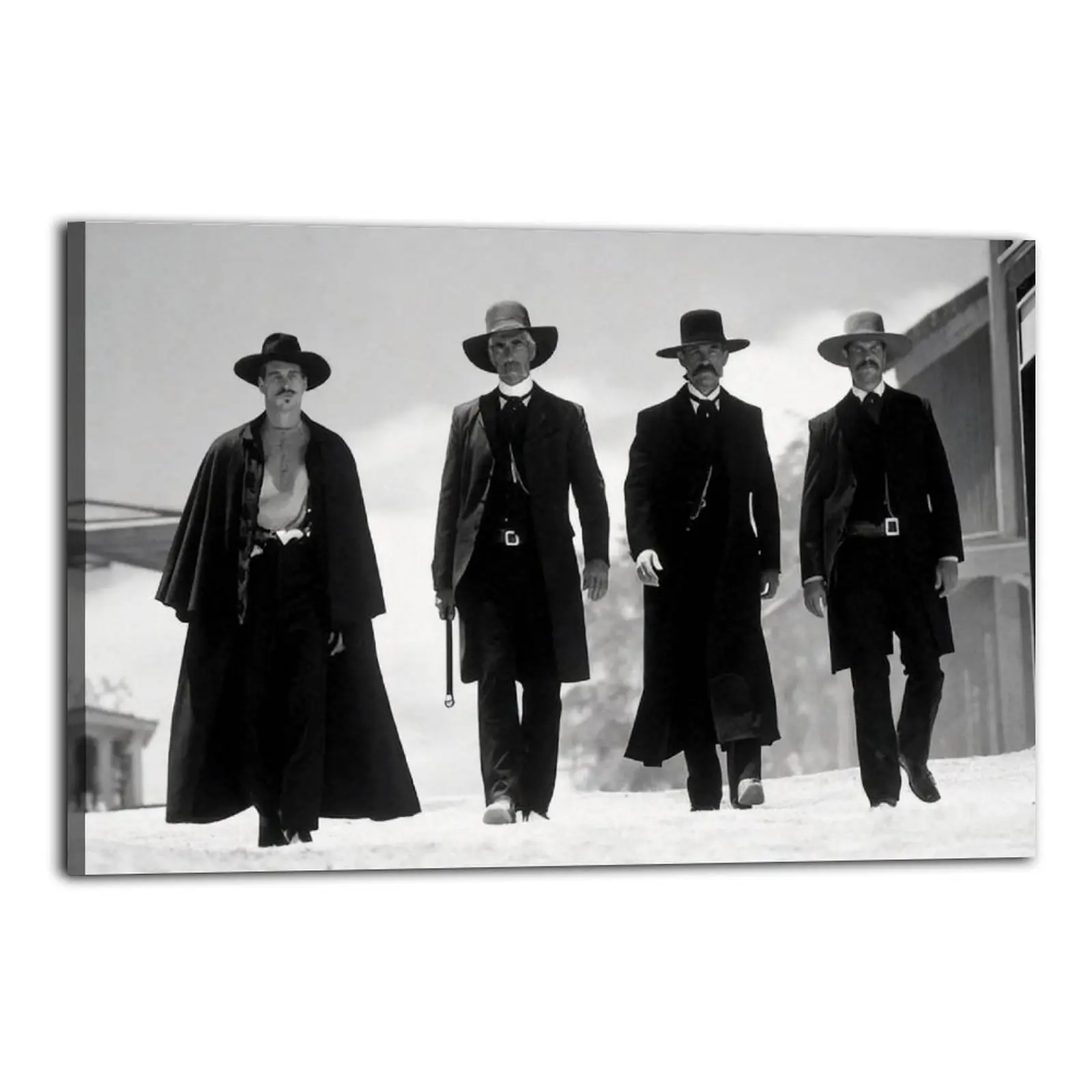 Tombstone Aesthetic Waterproof Canvas Wall Print - Rustic Western Cowboy Art, Portable Hanging Decor, 08x12/12×18inch(30×45cm) Home Decoration for Kid Room, Wardrobe Gift, Balcony Bathroom Home Supplies, Cowboy Artwork, Rustic Western Art