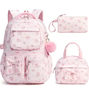 Fimibuke Waterproof 3 PCS Backpack Set with Lunch Bag & Pencil Case – Lightweight SchoolBag Bookbag for Elementary Middle High School Students dealsforyoudays