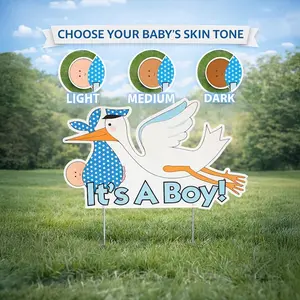 It’s A Boy Yard Sign - Baby Shower Announcement Lawn Decoration, Newborn Welcome Signs