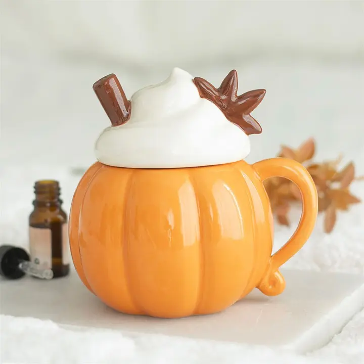 Pumpkin Cream Tealight Wax Warmer - High Quality Wax Warmers for Wax Melts, Compatible with illuminatedbymia Gel Wax Melts, Decorative Wax Warmers for Wax Melts