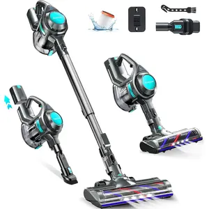 Cordless Vacuum Cleaner, 8in1 Powerful Vacuum Cleaners for with 1.3L Large Capacity, 2 Modes  30Mins Runtime, Rechargeable Stick Vacuum for Pet Hair Hardwood Carpet  Green