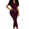 Medical Scrubs Set for Healthcare Workers, Nurse Scrubs Set, Soft Skin-Friendly V-Neck Design, Wrinkle-Resistant Easy-Clean Workwear Uniforms
