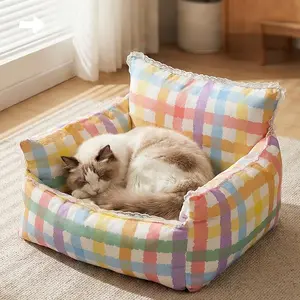Checkered sofa