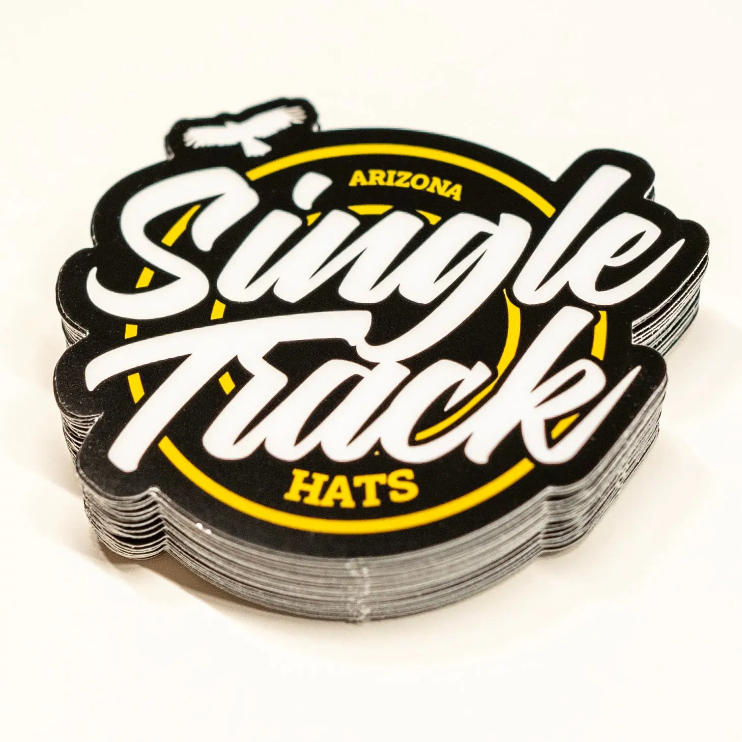 Die-Cut Clear Vinyl Stickers – UV-Laminated Transparent Vinyl | Single Track Hats