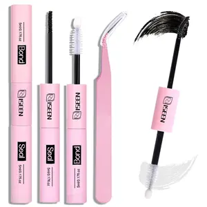 2 in 1 Eyelash Glue & Seal Kit, 2 Counts/set Long Lasting Eyelash Glue & Tweezers, Professional Eye Makeup Tool for Women, Lash Spoolie, Eyelash Tools, Eyelash Brush, Makeup Brush Full Set, Cosmetic, Makeup Kits, Eyelash Extension Kit, Eyelash Fixer