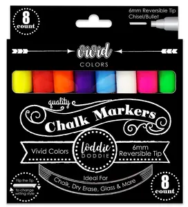 8ct Chalk Markers - VIVID Colors- 6mm