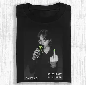 Wednesday Addams Inspired Gothic Graphic Tee – Retro Graphic Shirt, All-Day Comfort, Zero Compromise, Retro Styles, Bring Back the Classics