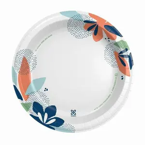 10 Inch Disposable Paper Plates, Multi-Color Heavy Duty Dinner Plates, 150 Count for Parties, Picnics & Everyday Meals