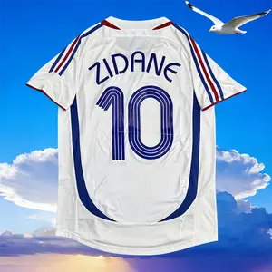 2006 Away White Zidane No. 10 Short-Sleeve Soccer Jersey