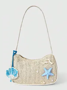 Boho Style Crossbody Shoulder Bag, Handmade Knitted Basket, Large Capacity, Shell Bead Design, Perfect for Travel, Shopping, Social Events