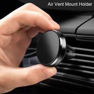 Strong Magnetic Car Mount Holder, Simple Design, Powerful Magnet No Drop, Upgraded Silicone Clip, Safe for Cars, Hands-Free Navigation