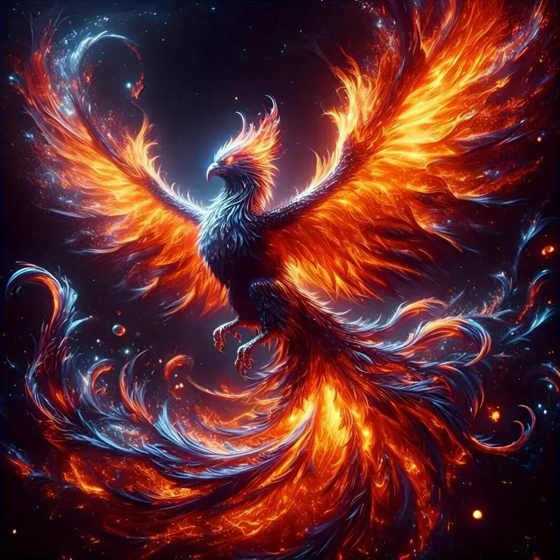 Phoenix Pattern DIY Diamond Pattern Design Diamond Arts Colorful Painting Kit without Frame, DIY 5D Diamond Arts Colorful Painting Kit, Wall Art Decor for Home Living Room Bedroom, Crafts