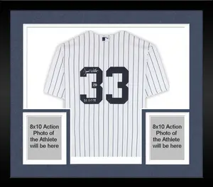 Framed David Wells New York Yankees Autographed White Nike Replica Jersey with "P.G. 5/17/98" Inscription - Fanatics Authentic Certified