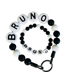 BFF Pet Collar Black and White. Customize with your pets name!