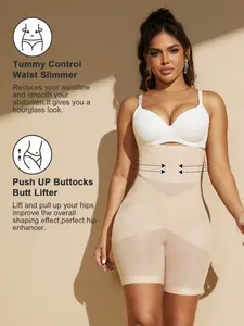 High Waist Tummy Control Panties Seamless Shaping Panties Waist Trainer Body Shaper Smooth Shorts Bottoms Slimming Sheath Woman Flat Belly Hip Butt Lifter Briefs Panty Women Underwear Shapewear