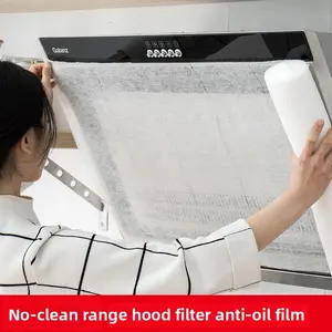 Oil Filter Net for Kitchen Exhaust Fan, Universal High-Temperature Oil Sticker, No Wash Large Size Oil Barrier Mesh, Absorbent Cotton Pad, Kitchen Accessories
