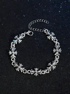 Punk Style Cross Vintage Men's Bracelet, Trendy Bangle, High-Quality Fashion Accessory for Daily Wear, Perfect Birthday & Engagement Gift
