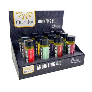Swanson Christian Supply Assorted Scented Essential Anointing Oil Display - 0.25 oz, Pack of 12, for Aromatherapy (SKU: 264705)