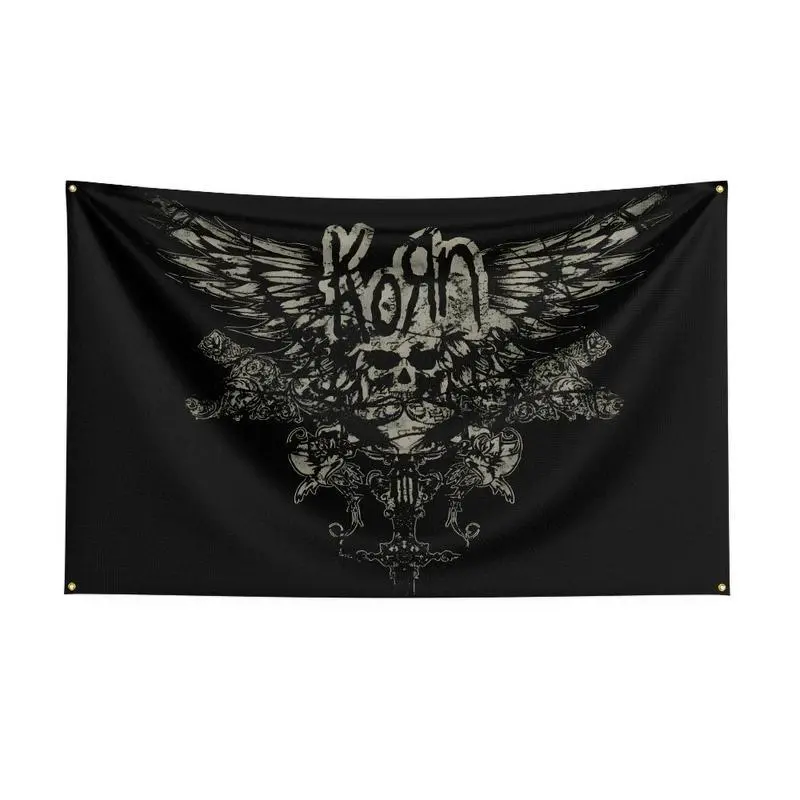 Korn Metal Rock Band 3x5FT  Wall Hanging Art, Winter Decoration Home Office livingroom Wall Decor Banner Gifts Lightweight