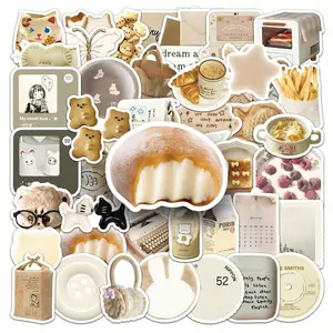 50pcs Kpop Stickers, Cute & Aesthetic, Suitable For Coffee, Decoration, Cartoon Style, Waterproof Vinyl Material, Applicable To Water Bottles, Computers, Laptops, Phones, Luggage, Notebooks, Refrigerators, Etc.
