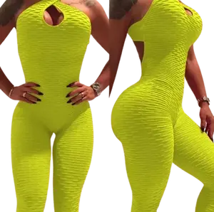 Anti-Cellulite Textured Fitness Bodysuit Comfort Fabric Gym Womenswear Breathable Compression Seamless Smooth Tops Underwear