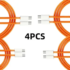 4-Pack 3.3ft iPhone 17/16/15 Charging Cable, Braided C-To-C Data Cable, Fast Charging, Compatible with iPhone, Macbook Pro, iPad