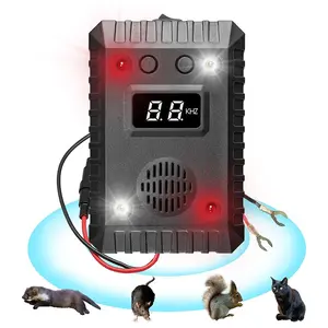 Flash LED Vehicle Rodent Repellent Device, Ultrasonic Rodent Repellent Device, Vehicle Engine Rodent Repellent Device, 12V-24V/5V Power Supply, Automatic Start/Stop