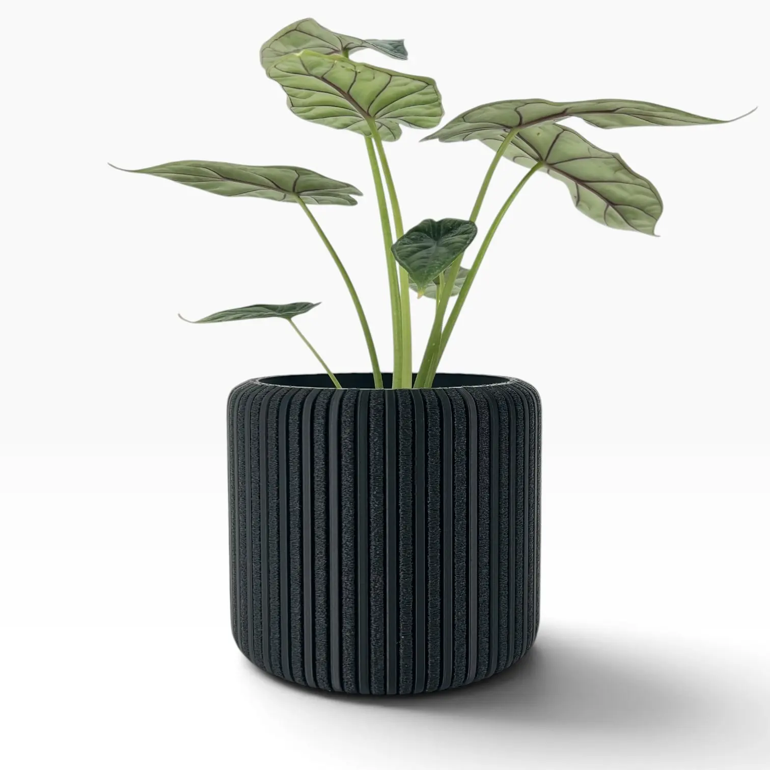 Corduroy Cup- 3D Printed Ribbed Planter with Drainage Holes