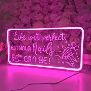 Adjustable USB Powered Nail Tech Spa Salon Beauty Shop Sign, LED Wall Light, LED Neon Lights, Bedroom Neon Decor, Women Birthday Christmas Gift