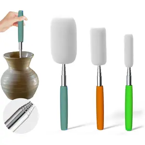 3 Pack Telescoping Sponge Stick for Pottery 27 Inches Long Pottery Sponges Pottery Tool for Removing Excess Water from Tall and Narrow Pottery - Home Improvement.