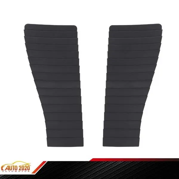 Black Satin Finish Rubber Car Exterior Accessories - 1 Pair of Hood Louver Inserts, Side Window Visors, Grille - Vehicle Specific Fit for 1985-90 Chevrolet Camaro Z28 & Iroc-Z Upgraded Version, No Price Increase