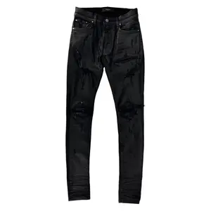 986721 Amiri Mx1 Black Ribbed Waxed Denim