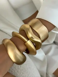 Women's Punk Style Irregular Design Cuff Bangle Bracelet, Fashion Jewelry for Party, Daily Clothing Decor, Trendy All-match & Exquisite Jewelry for Birthday Gift, Vintage Jewellery