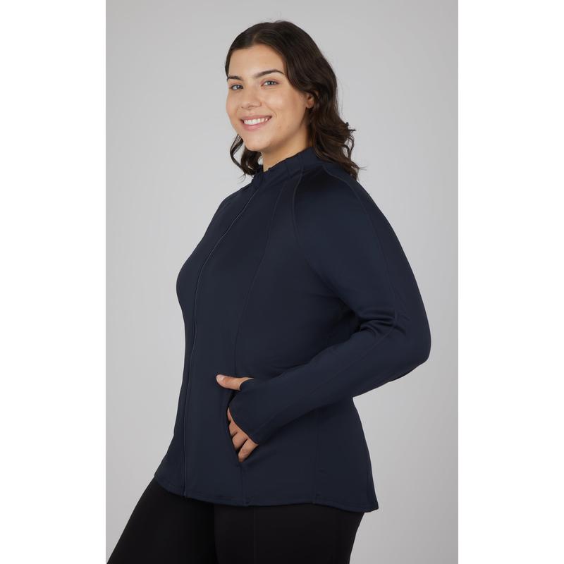 Plus Flared Bottom Full Zip Jacket