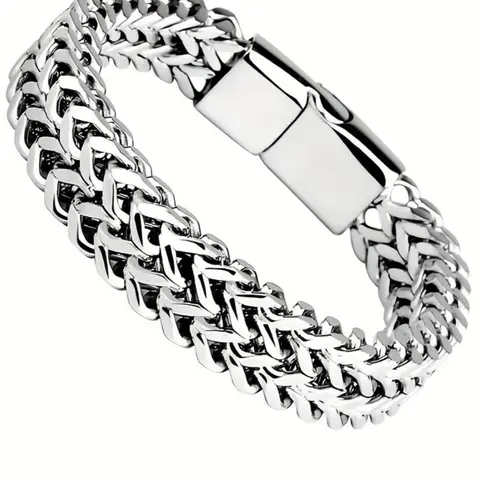 Stainless Steel Chain Bracelet, Fashionable Jewelry for Party, Daily Clothing Decor, Trendy All-match & Exquisite Jewelry for Birthday Gift, Stackable Bracelets, Elegant Minimalist Bangle, Metal Bracelet, High Quality Bracelet