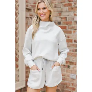 Cloud Nine Heather Gray Sweatshorts Set
