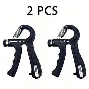 2pcs Gripper Adjustable R-Type Hand Grip Exercise Countable Strength Exercise Strengthening Pliers Spring Finger Pinch Wrist Expander Hand Grip Exerciser Grip Trainer Hand Grips For Weight Lifting Hand Grip Strengthener
