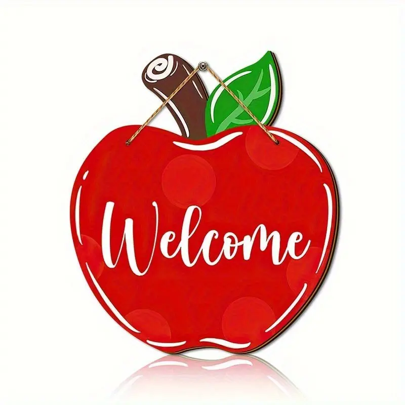 Welcome Sign for Back-To-School Season, Wooden Wall Hanging Decor, Perfect for Home and Classroom Decoration, Easy to Hang