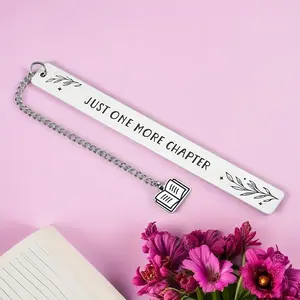 Just One More Chapter Bookmark, 1pc Bookmark with Chain, Book Lover Gift, Graduation Gift, Book Accessories, Office Stationery & Supplies