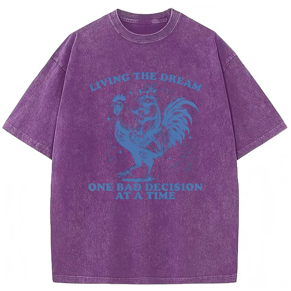 Washed T-shirt-Purple
