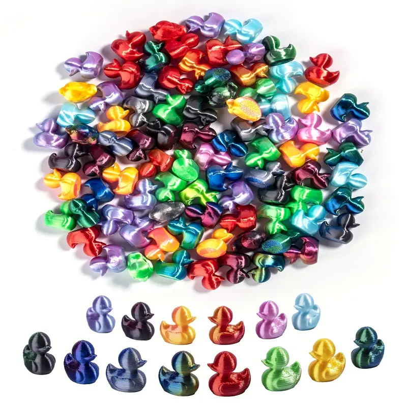 50pcs Mini Duckling Statues, Random Color Mini Pendants, Cute Animal Design, 3d Printed Style, Decorative Figurines, Animal Decorations, Gifts for Home Decoration Or Surprise Hiding, and Home Ornaments, Interior Decoration Accessories, Figurine