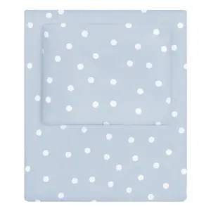 French Blue Polka Dots Fitted Sheet