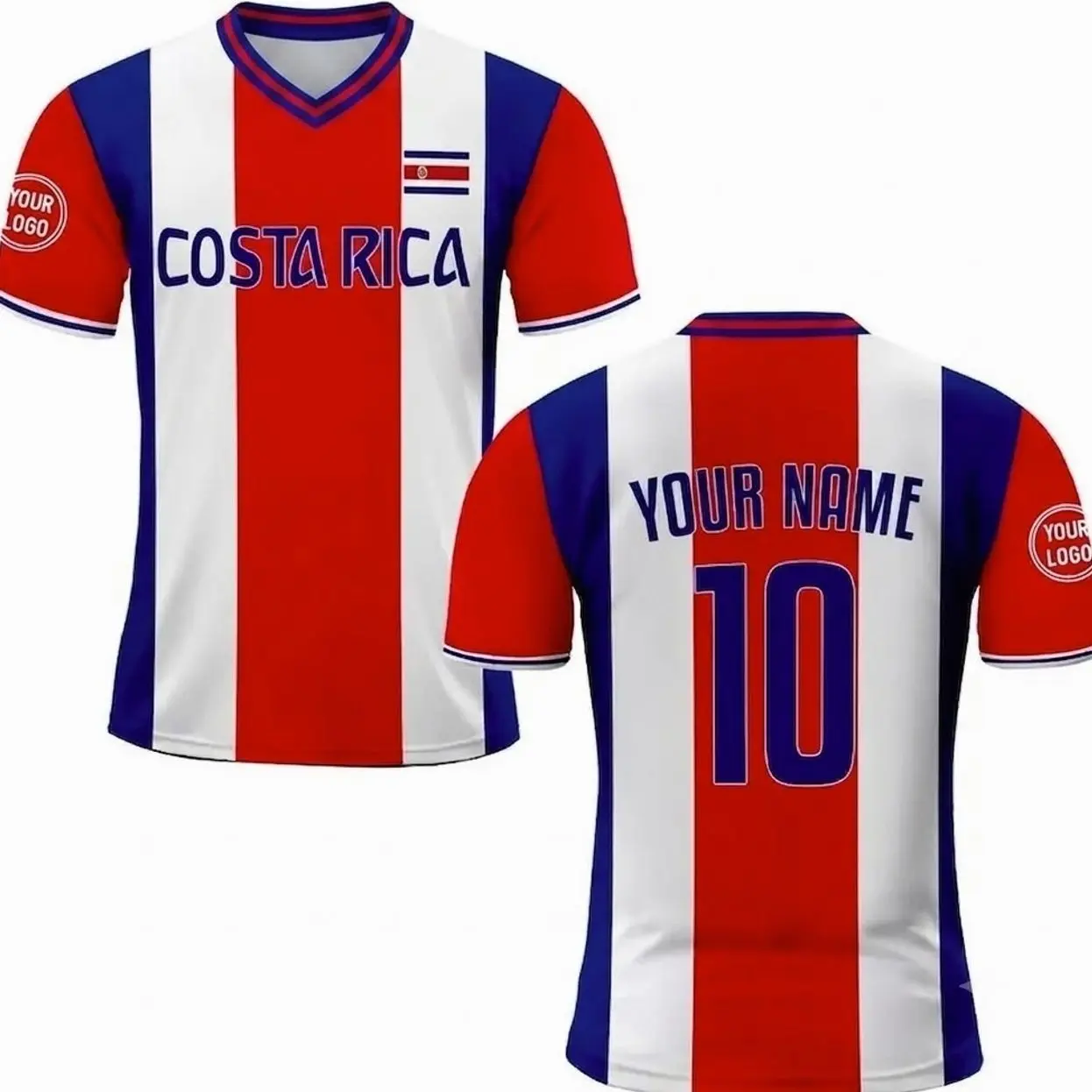 2025 Custom Costa Rica Soccer Jerseys for Fans & Players Personalized Name & Number National Uniform Shirt for Men Women, Gift For Him, Gift For Her.