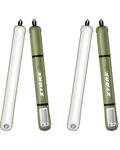 2pcs Solar/Type-C Rechargeable Camping Light Bar, IP66 Waterproof LED Tube, TPU Ultralight Electric Light, 2000mAh Foldable Inflatable Outdoor Tent Light for Camping, Hiking, Traveling, Party blue  rose