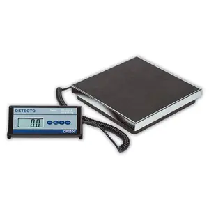 Detecto DR550C 12 in. X 12 in. Platform Digital Receiving Scale 550 Lb X .2Lb- 250 Kg X .1 Kg with Mat Ac Adapter Included